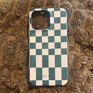 Burga Green Checkered iPhone 15 Pro Max Case